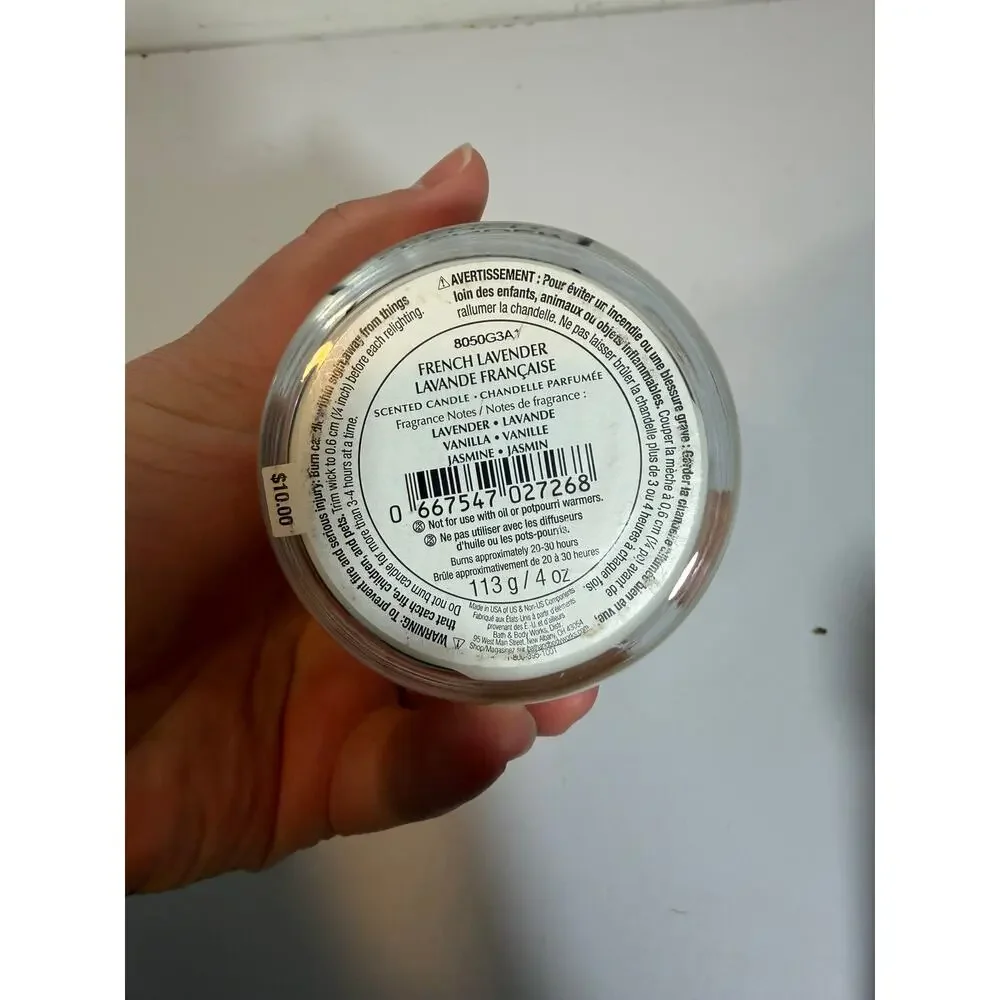 Bath & Body Works Candle French Lavender 4 oz NEW BBW